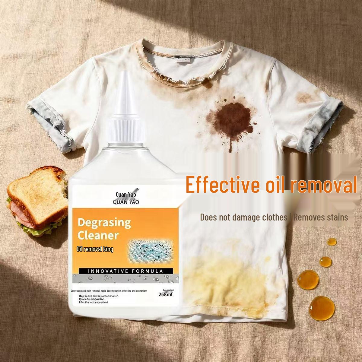 

Super Clean Oil Stain Remover for Clothes & Uniforms 2 bottles with nozzle cap