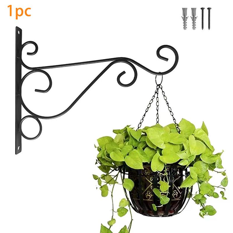 

1/2 шт. 25 см Металлический многоцелевой крюк для подвешивания растений, Легко устанавливается, Стильная подставка для растений для дома и улицы с винтами