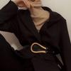 Pu Leather Decorative Buckle Belt Vintage Lady's Knotted Belt  Apparel Accessories