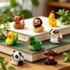 Mała figurka kaczki drukowana 3D Uroczy żółw/Panda/Pies/Bananowa kaczka Statuetka do dekoracji domu biura biurka półki