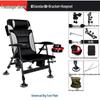 Scaun de pescuit pliabil multifuncțional din aliaj de aluminiu: Platformă portabilă, All-Terrain, cu spătar reglabil, pentru pescuit în stil european.
