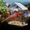 1PC Bird Feeder with Transparent Window and External Bird Feeder with Suction Cup Suitable for Outdoor Garden Use