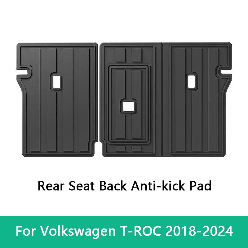 Trunk Mat For Volkswagen T-ROC 2018-2024 Rear Seat Backrest Anti-Scratch Protective Mat TPE 3D All Weather Trunk Cargo Liner Pad