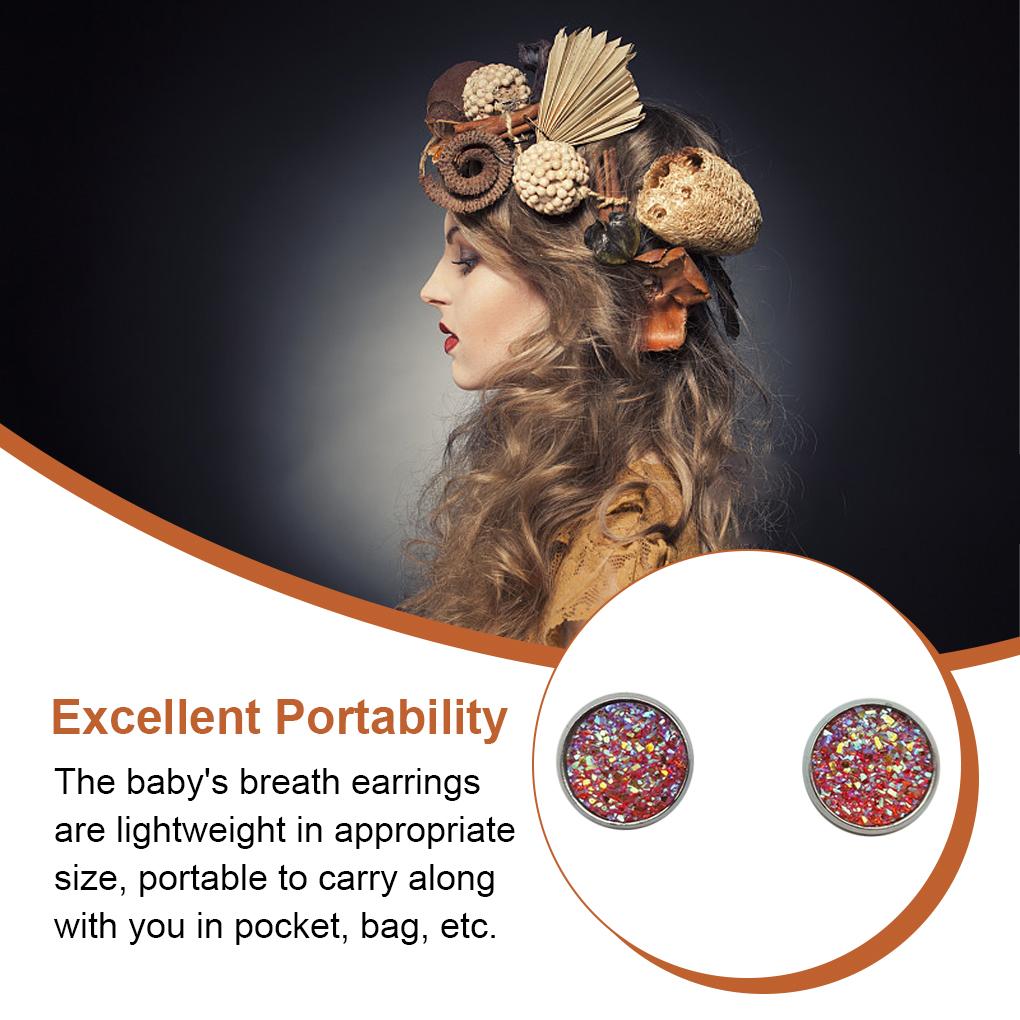 8mm Ear Stud Round-shape Earrings Wear-resistant Eardrop Bohemian Pierced Ears Jewelries Styling Jewelry for Women Girls