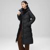 Polyester cotton-padded clothes for women's long over-knee hooded cotton-padded clothes for women's medium and long cotton-padded jackets with waist l