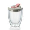 Leak-Proof Transparent Tumbler Cold/Heat Resistant Portable Water Cup Cute Glass Cup with Lid  Tea