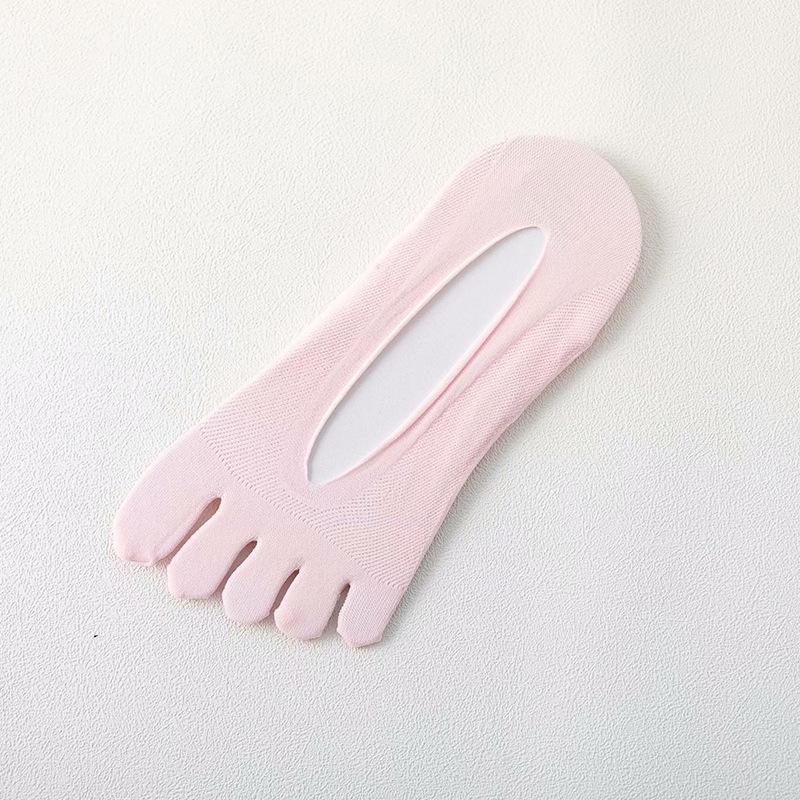 

Женские весенне-летние нескользящие, дышащие, антибактериальные носки-лодочки с пятью пальцами One Size