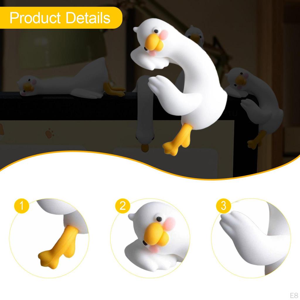 Adorable Goose Figurine, Computer Decoration, Small Statue, Easy Installation, Car Navigation
