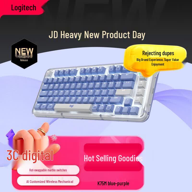 Logitech ALTO KEYS K75M Amber Series AI Custom Wireless Mechanical Keyboard