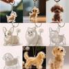 Pet Dog Hair Collection Pendant Storage Box Key Chain Transparent Dog Hair Storage Capsule Souvenirs Gift