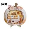 Cute Pastel Pumpkin Ornament Halloween Ghost Wooden Plaque, 2D Flat Tabletop Sign, Handmade Sign Spooky Bathing Reading for Home Office Mantel