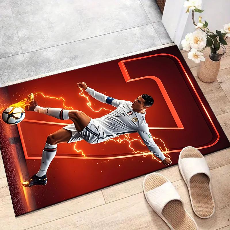 1pc Number 7 Soccer Design Printed Area Rug Carpet for Bedroom Living Room Home Decor Rugs Mat Non Slip Mat Rug for Bedside