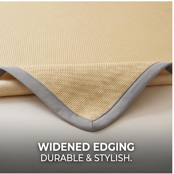 Machine Washable 3-Piece Ice Silk Cooling Mat Set with 2 Pillowcases, Breathable Summer Bed Sheet for Home Dorm, Soft Fitted Sheet