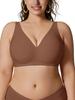 Plus Size Seamless Leopard Print Invisible Bra with Soft Support