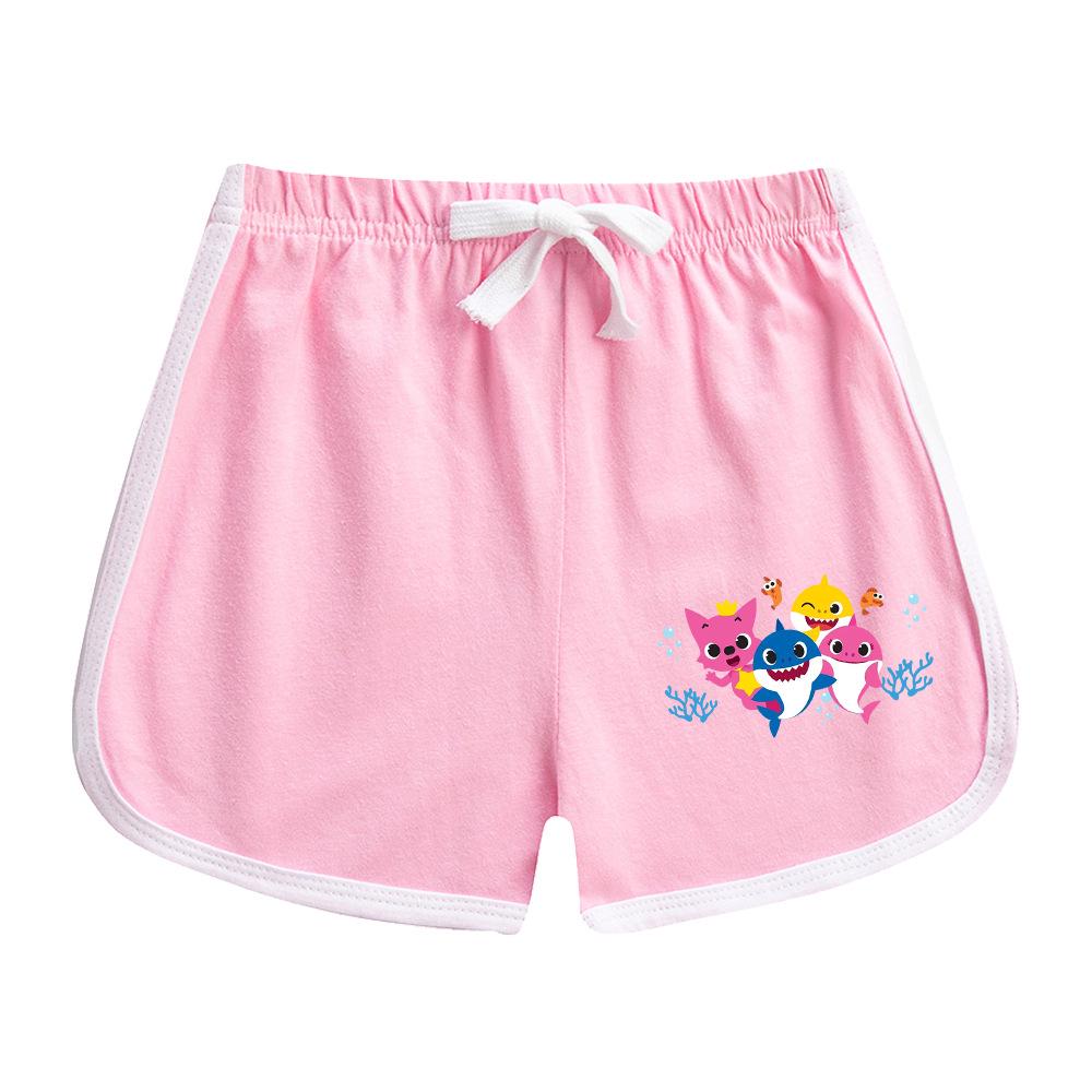 2023 Baby Shark Kids Summer Short Sleeve Cotton T-shirt & Shorts Set