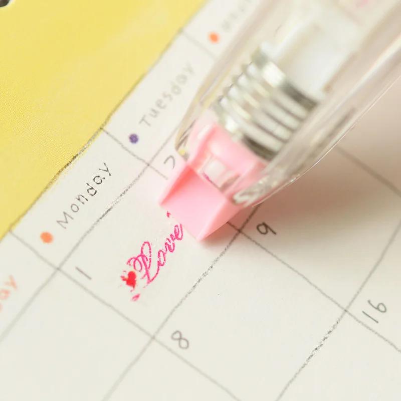 Marcador de Calendário Não Tóxico Material Escolar Brinquedos Fita Corretiva de Pressão Múltiplos Estilos Disponíveis Adesivos Decorativos Kawaii para Scrapbooking