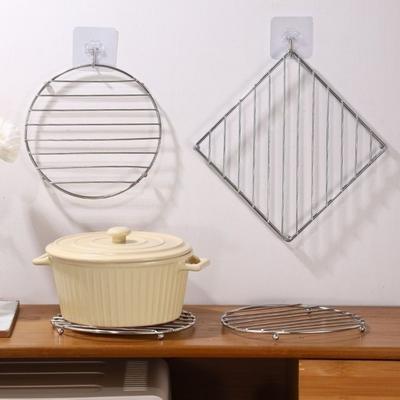 Nerezový držák na hrnec Protiskluzová ochranná kovová izolační podložka Snadno se čistí Žáruvzdorná napařovací vložka Jídelní stůl