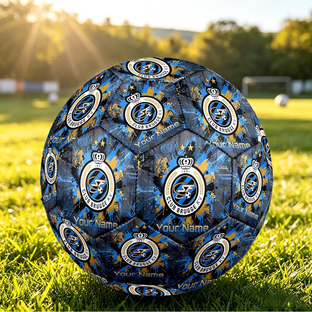 Personalized Size 5 Football Club Brugge FC Pattern Outdoor Game Sports Ball Gift