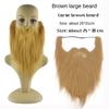 Realistic Pirate Facial Hair Set - Fake Beard and Sideburns for Halloween Masquerade Party Stage Costume Props