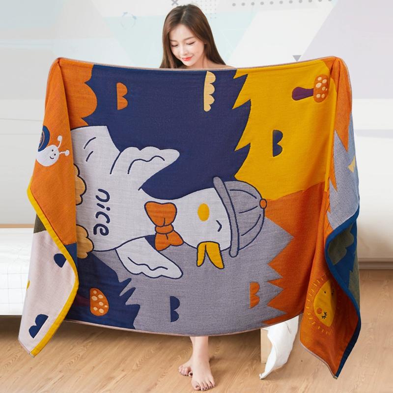 Pure Cotton Bath Towel - Four Layer Cotton Gauze Large Towel 70 X 140cm, Soft Absorbent for Bathing Shower
