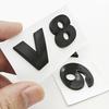 3D ABS Car Letters Logo V6 V8 Badge Sticker Rear Trunk Emblem For Volkswagen VW Phaeton Golf Mk3 Mk4 Mk5 Tiguan Atlas CC Arteon