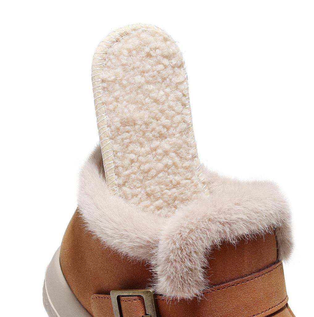 Women's Winter Cotton Snow Boots - Fashionable, Plush-Lined, Non-Slip, Warm, Thick Sole