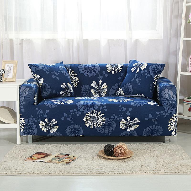 1pc Stretch Printed Sofa Couch Cover with Elastic-band, Furniture Protector Sofa Slipcover for Bedroom Office Living Room
