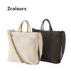 2-Way Casual Canvas Tote BagShoulder Bag, Durable, Large Capacity (White)
