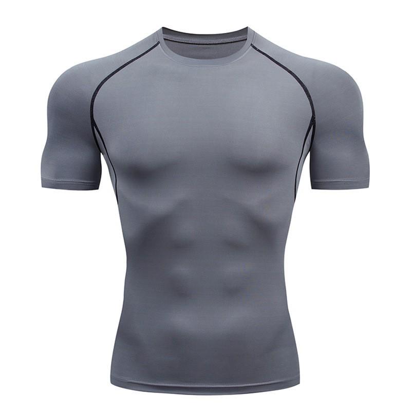 Men's Quick-Dry Elastic Sports T-Shirt - Breathable Ice Silk Short Sleeve Fitness Wear