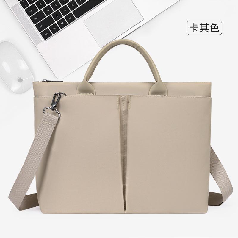 

TS JYL laptop bag,Solid Handbag Women s 13 14 15 Inch Laptop Bag Handheld Briefcase File Bag Print Logo 13.3 inches серый