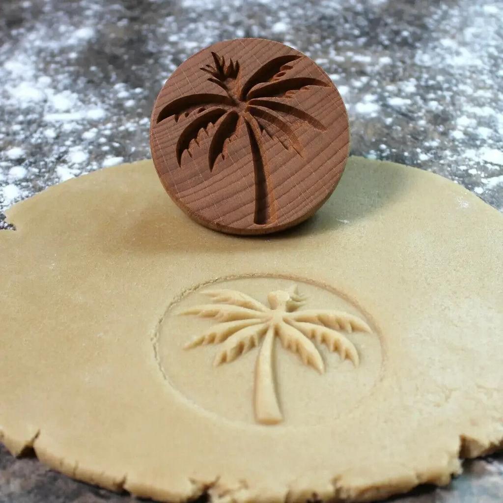 Cookie Stamps and Embossers Flower Cute Interesting Cookie Mold 3D Cookie Mold Cutter Wooden Pastry and Bakery Accessories