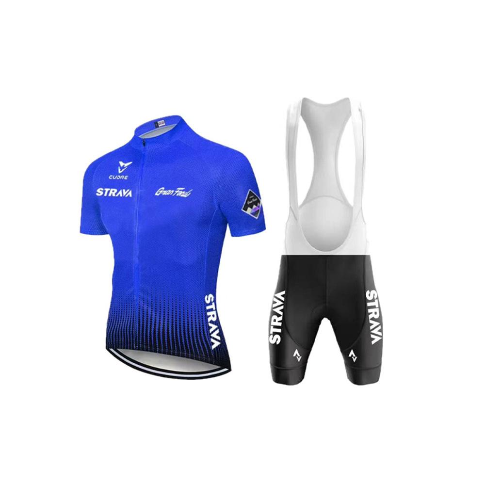 Short Sleeve Set Strap Cycling Pants Cycling Team, Quick Drying High Elastic Cycling Suit Short Sleeve 2026 Summer Breathable Cycling Suit Set