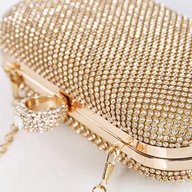 Gouden Cluch Portemonnee Luxe Crossbody Tas High-end Lente Handtassen 2026 Diamant Avond Ontwerper Luxe Merk Schouder Vrouwen Tas