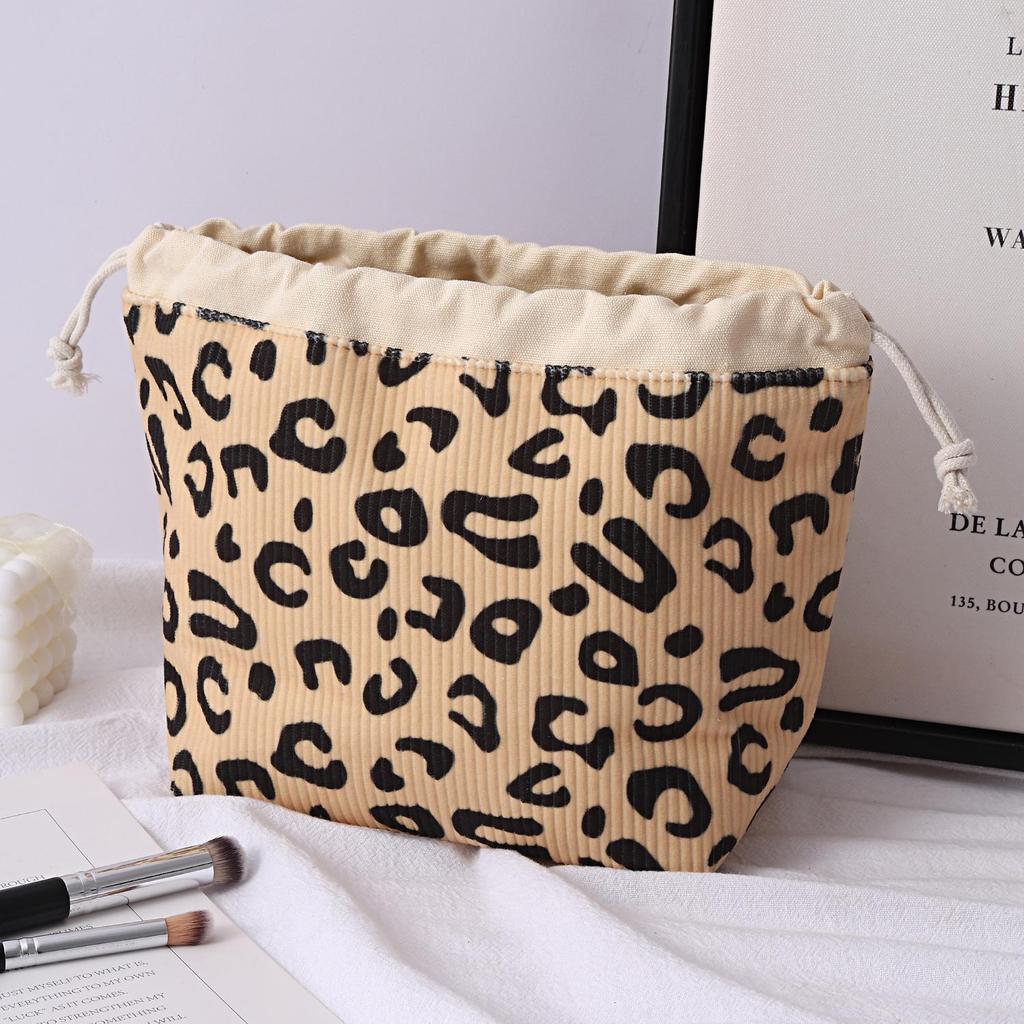Color-Block Large Capacity Makeup Bag for Women - Travel Drawstring, Cosmetics Organizer, Toiletries Storage
