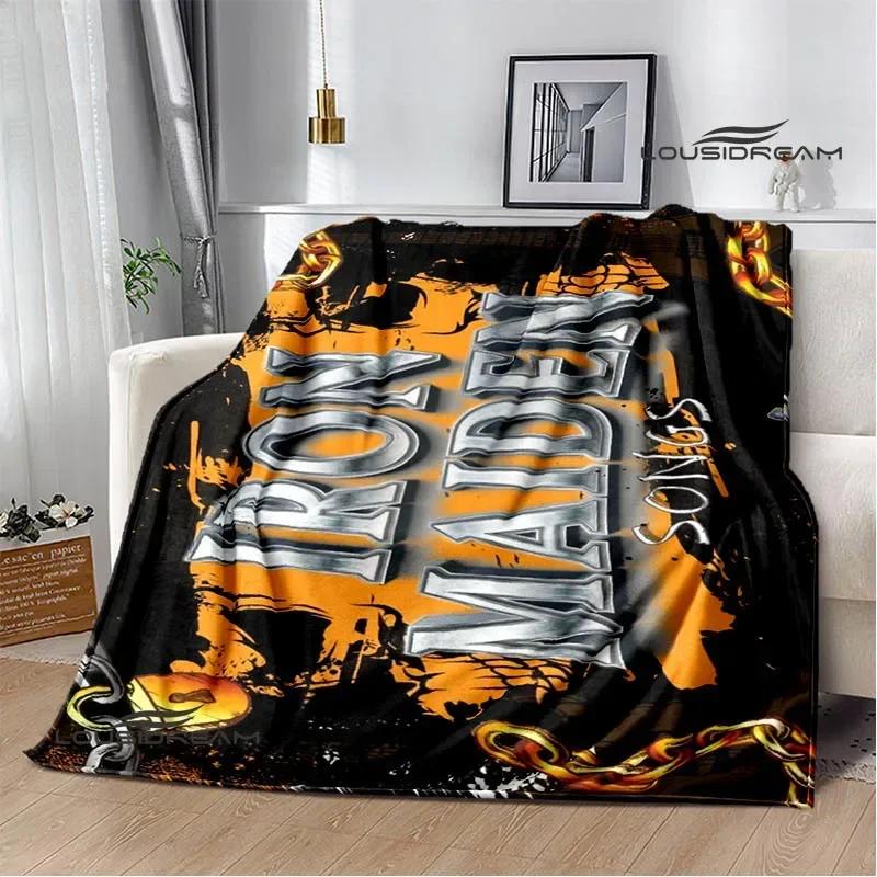Rock Band I-Iron M-Maiden Printed Blanket Kids Warm Blankets Flannel Soft and Comfortable Blanket Bed Linings Birthday Gift