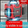 Delixi 12 Infrared High-Precision Strong Light Green Laser Level for Outdoor Use