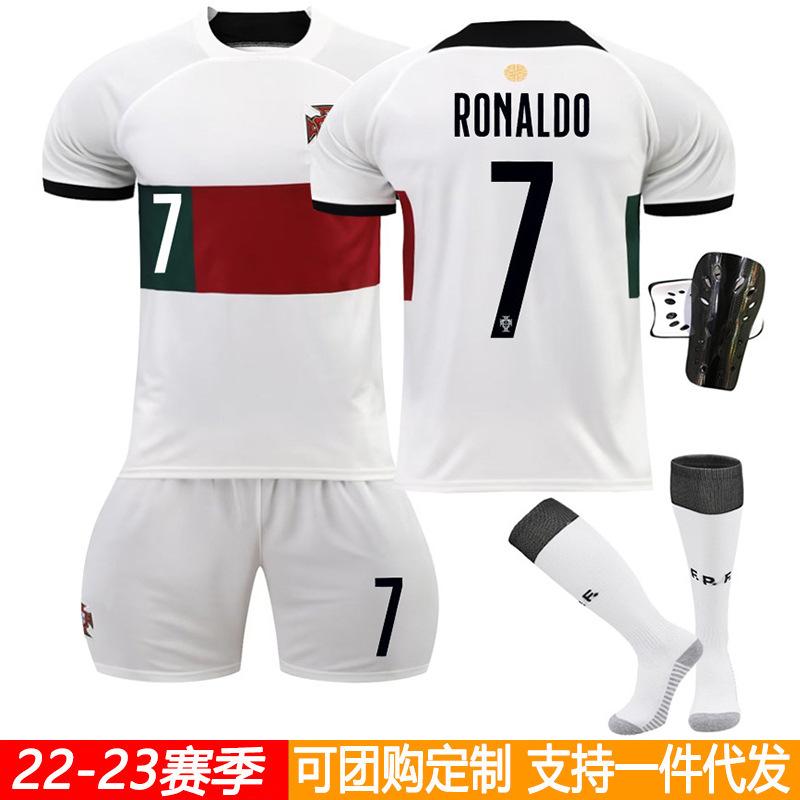 22 Away home number Luo football jersey set with original socks guard plate short sleeve World Cup