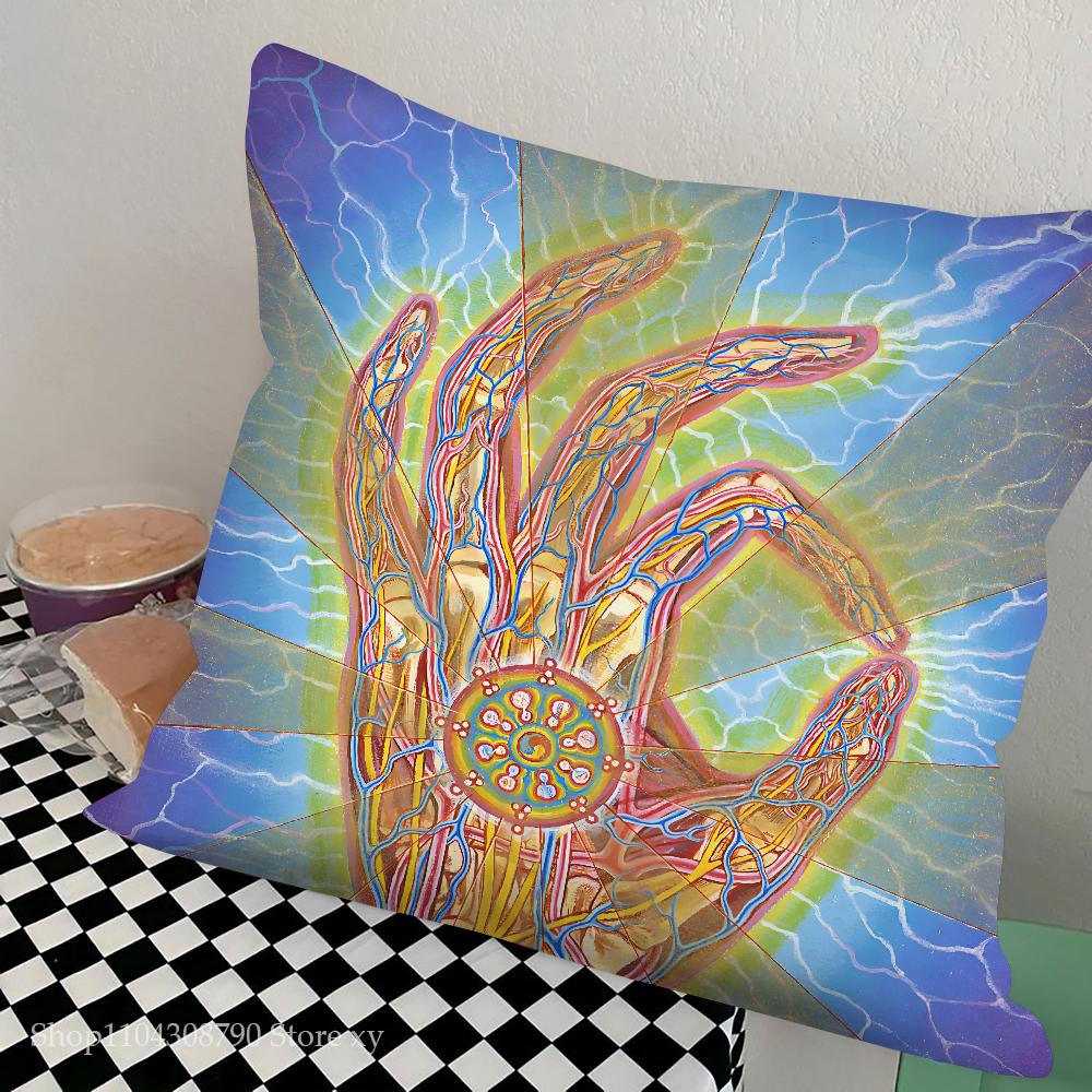 Abstract Alex Grey Trippy Psychedelic Pillow Bedroom Sofa Leisure Comfort Cushion Car Living Room Home Decoration
