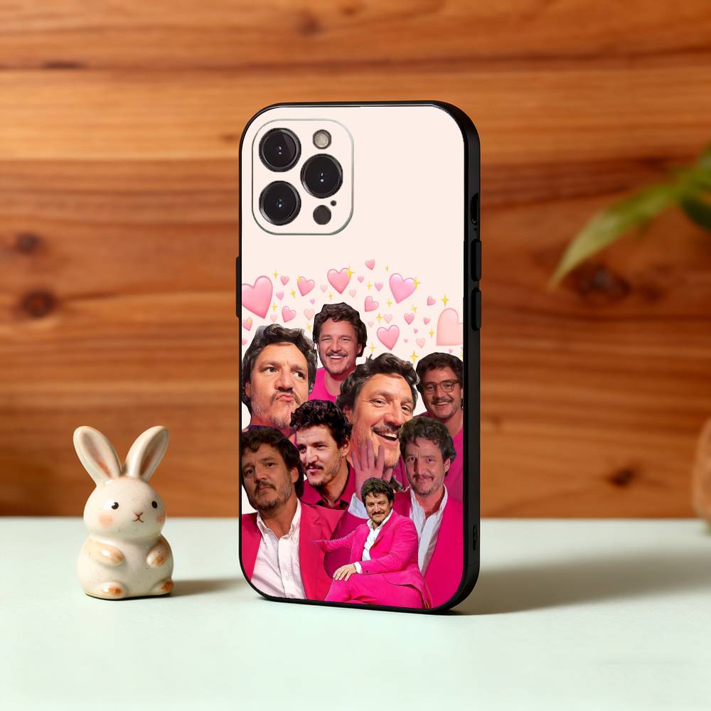 Handsome Pedro Pascal Actor Phone Case For iPhone17,16,15,14,13,12,Plus,Pro Max, 5G Others Soft Black Cover