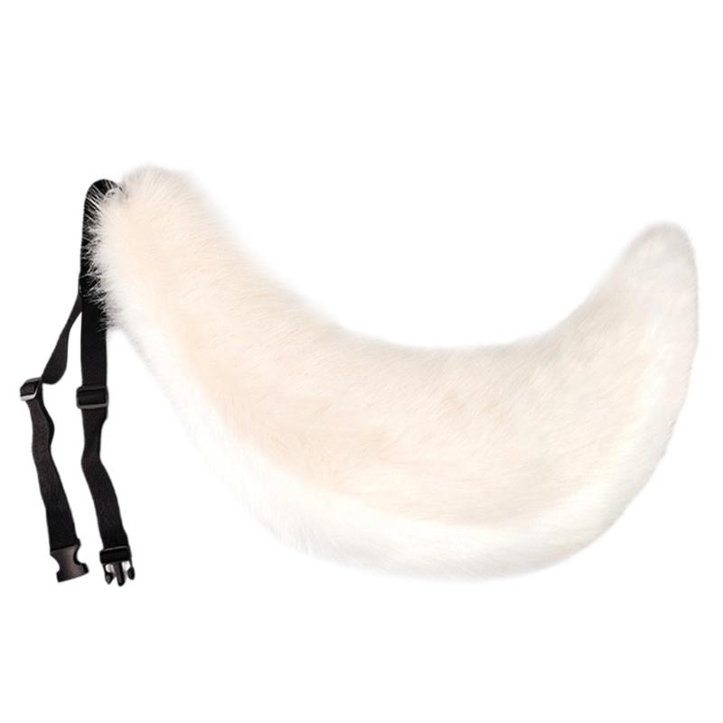 Foxes Wolf Ears Headband Faux Furs Tail Halloween Cosplay Party Costume Accessories Gumiho Costume for Women Men Gifts