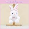 Rabbit Wearing Bow Plush Pendant Cartoon Toy Doll Bag Keychain Pp Cotton Filling