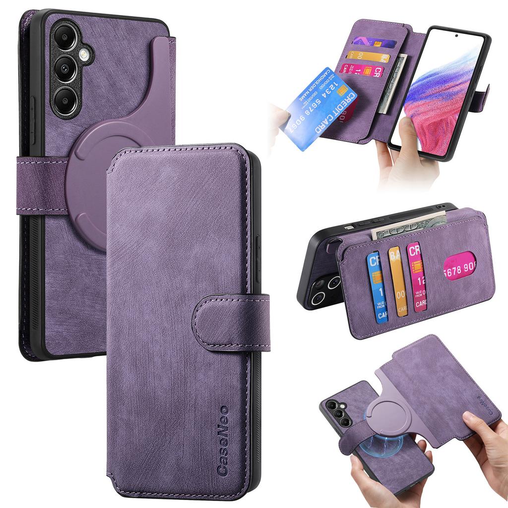 For Samsung Galaxy A14 5G Magnetic Case CASENEO Detachable Leather Phone Wallet Cover
