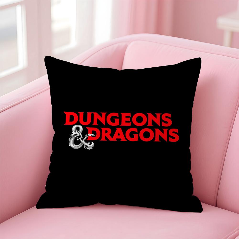 D-Dungeons & Dragons Game Cushion Cover Home & Car Multi-Scene Pillow Cover - Reversible, Soft & Durable for Daily Use