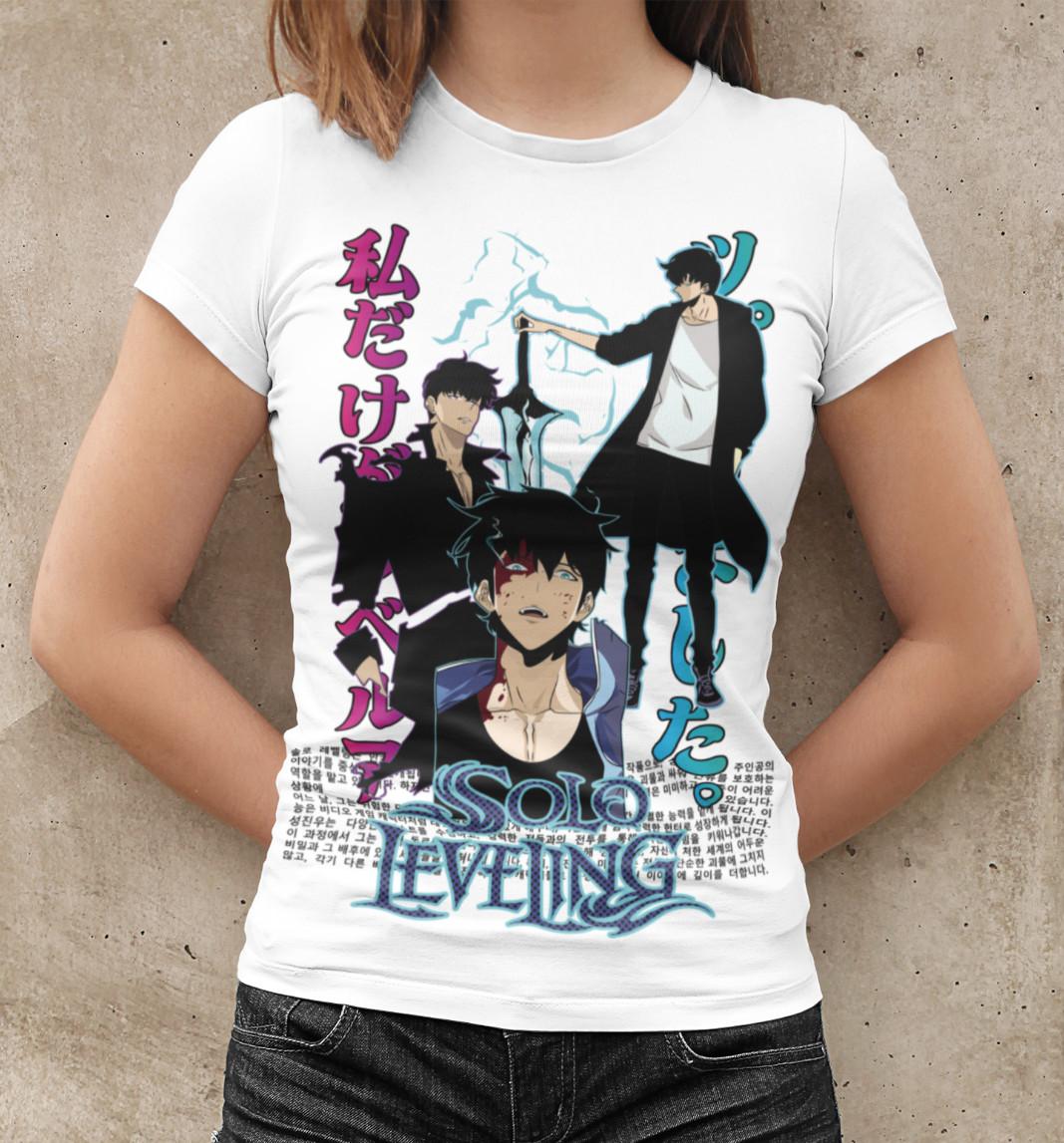 Соло Прокачка Sung Jin Woo Anime Kajiu Monarch Damen Tailliert S-XXL Baumwolle S