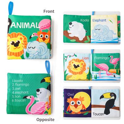 Non-Toxic Soft Baby Cloth Book Colourful Cloth Baby Learning Book With Touch And Crinkle Sounds Early Education Toys Yy18 (1Pc)