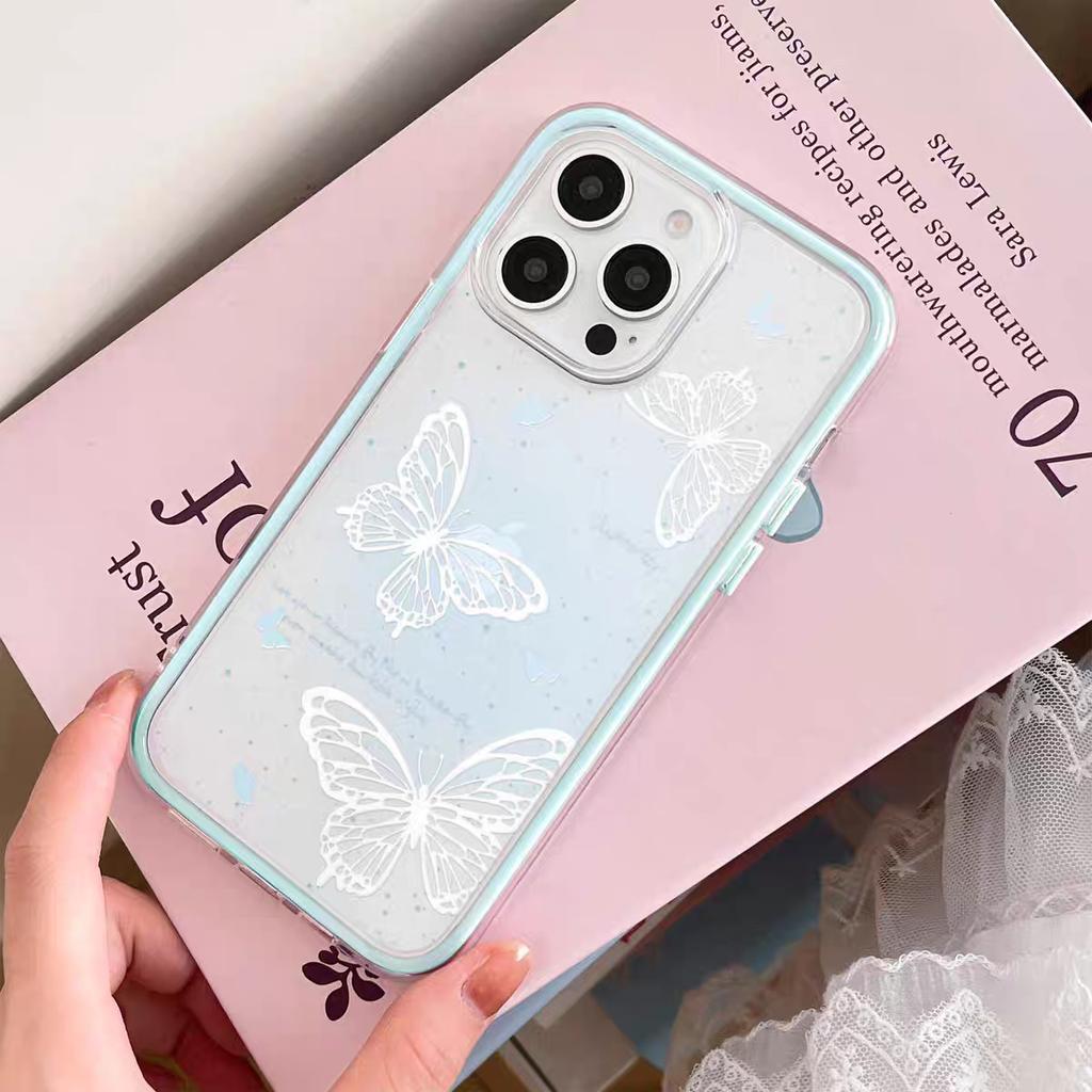 The beautiful Butterfly INS style 3-in-1 vibrant color is suitable for iPhone 16/15, iPhone 13XR/MAX, Huawei phone cases