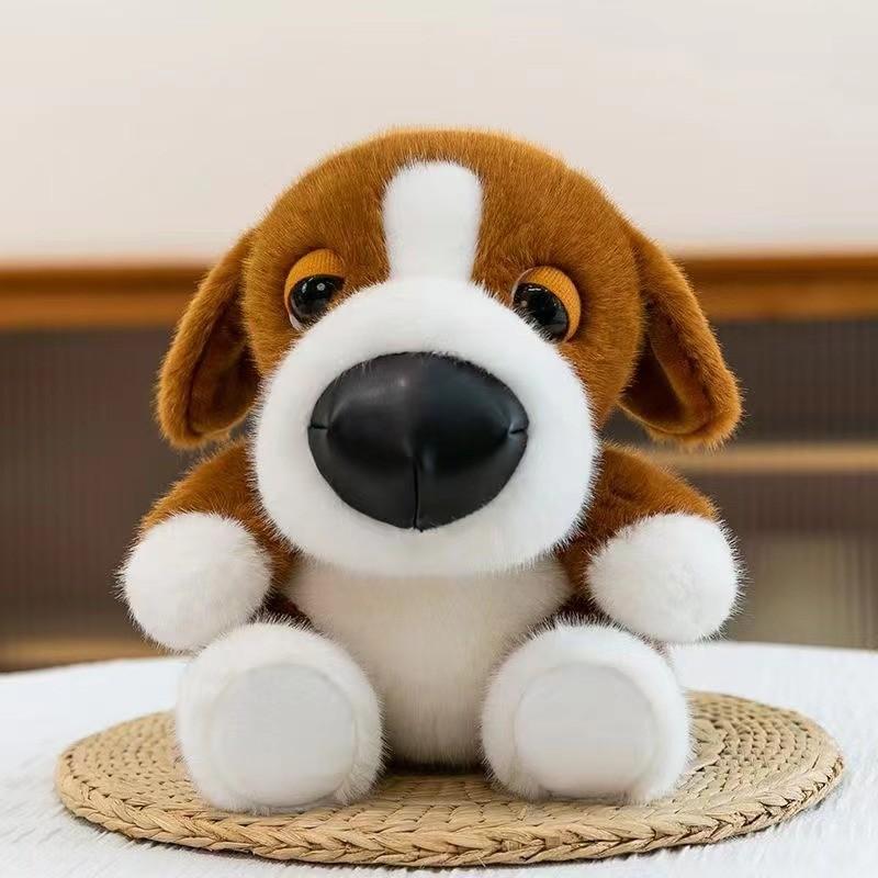 Large Head Dog Plush Toy Husky Soft Stuffed Animal For Kid Gift