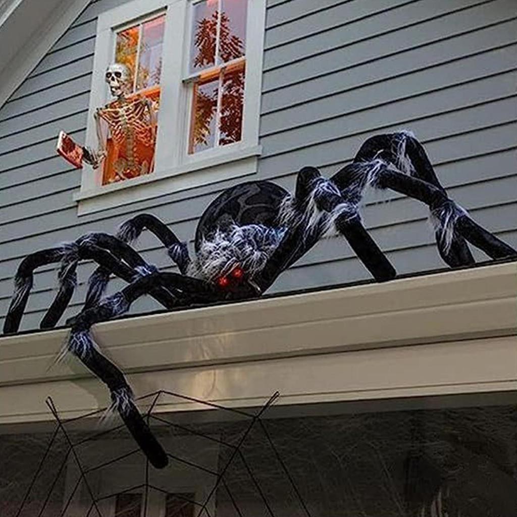 Straszne Gigantyczne Pająki Przerażające Realistyczne Rekwizyty na Halloween do Ogrodu Wewnątrz Na Zewnątrz Weranda Balkon Dekoracje Nawiedzonego Domu