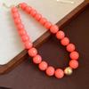 Elegant Summer Acrylic Beaded Necklace: Fashionable Round Clavicle Chain Jewelry