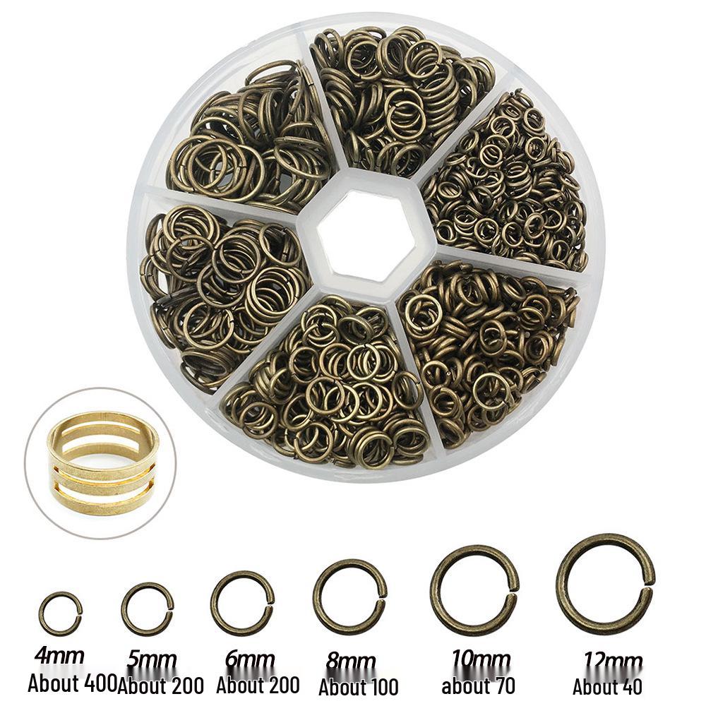 Cross Direct 1010pcs Single Loop Open Iron Jump Rings for DIY Handmade Jewelry, Boxed Accessories.
